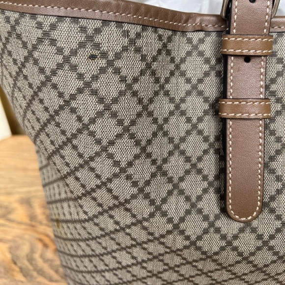 Gucci Brown Diamante Canvas Tote Bag - Picture 7 of 14